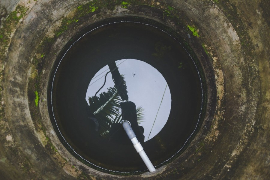 Contaminated water in a well