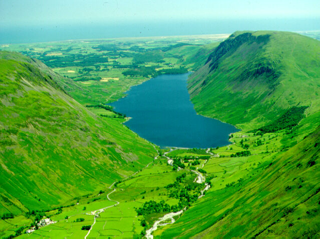 different landscape patches in a valley